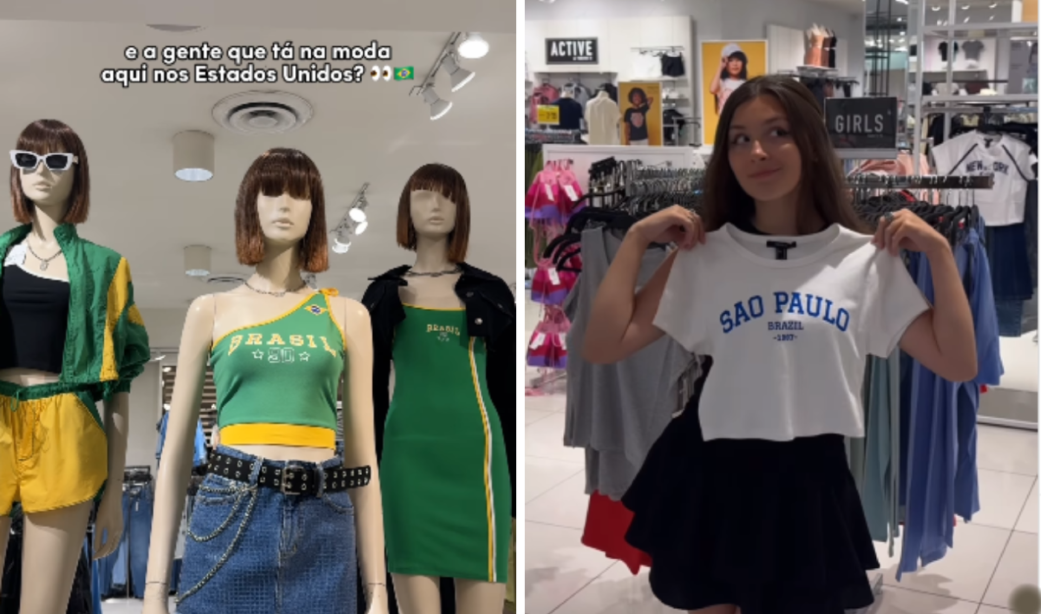 Brasilcore: jovem mostra roupas inspiradas no país em lojas americanas