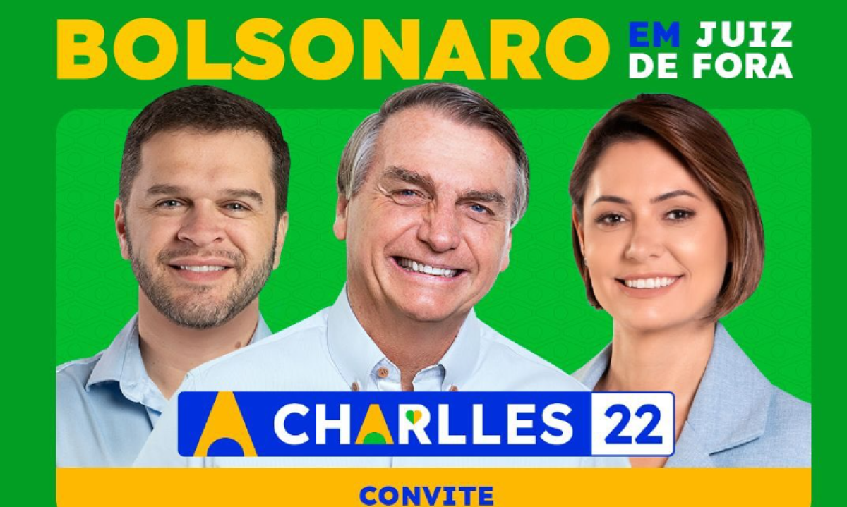 Ex-presidente Bolsonaro volta a Juiz de Fora seis anos após facada -  (crédito: Rede de Noticias)