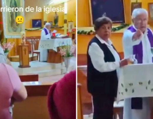 Padre expulsa casal de missa -  (crédito: Reprodução / TikTok)