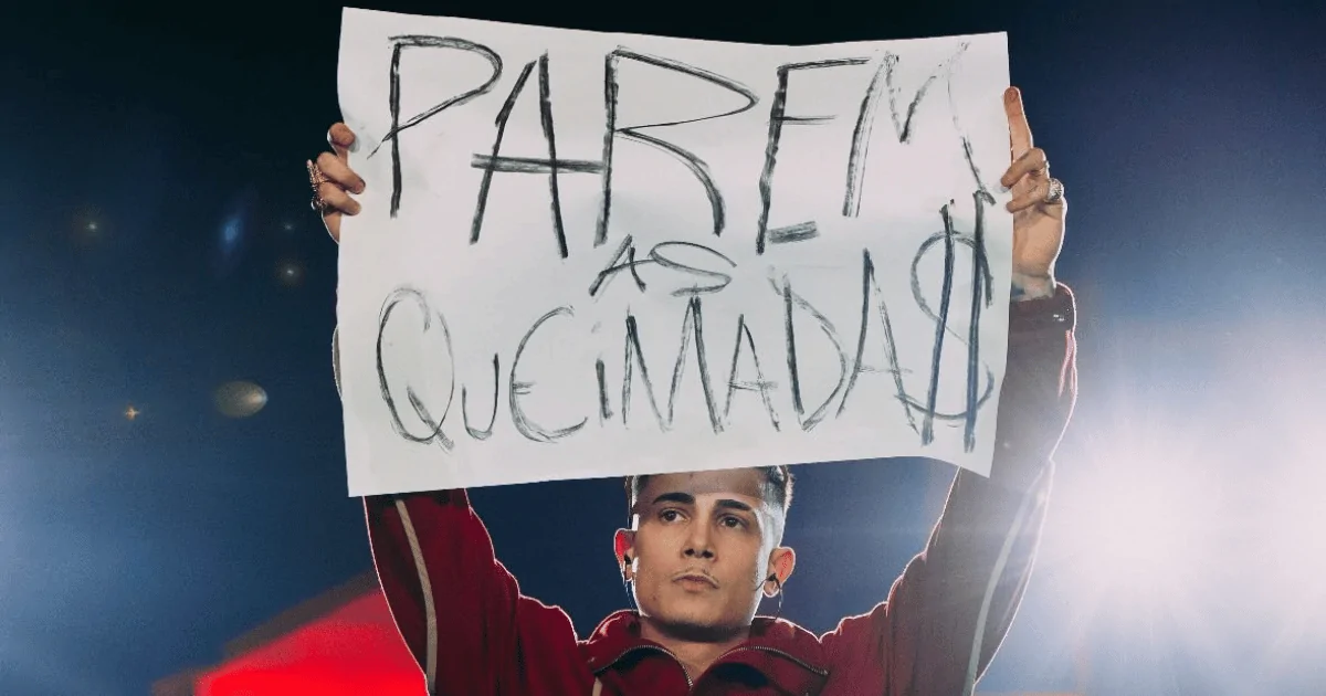 MC Hariel protesta contra as queimadas durante show -  (crédito: TMJBrazil)