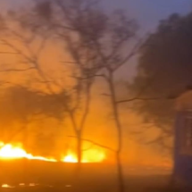 Lagoa Santa: incêndio próximo a residências assusta moradores - Reprodu&ccedil;&atilde;o/Redes Sociais