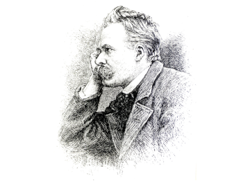 Retrato de Nietzsche, por Julian Tinayre  -  (crédito: Gravura em madeira por Julian Tinayre)