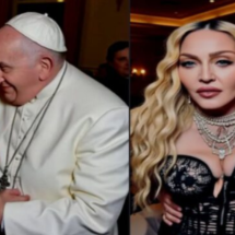 IA: Madonna simula beijo e aparece abraçada ao Papa Francisco - TMJBrazil