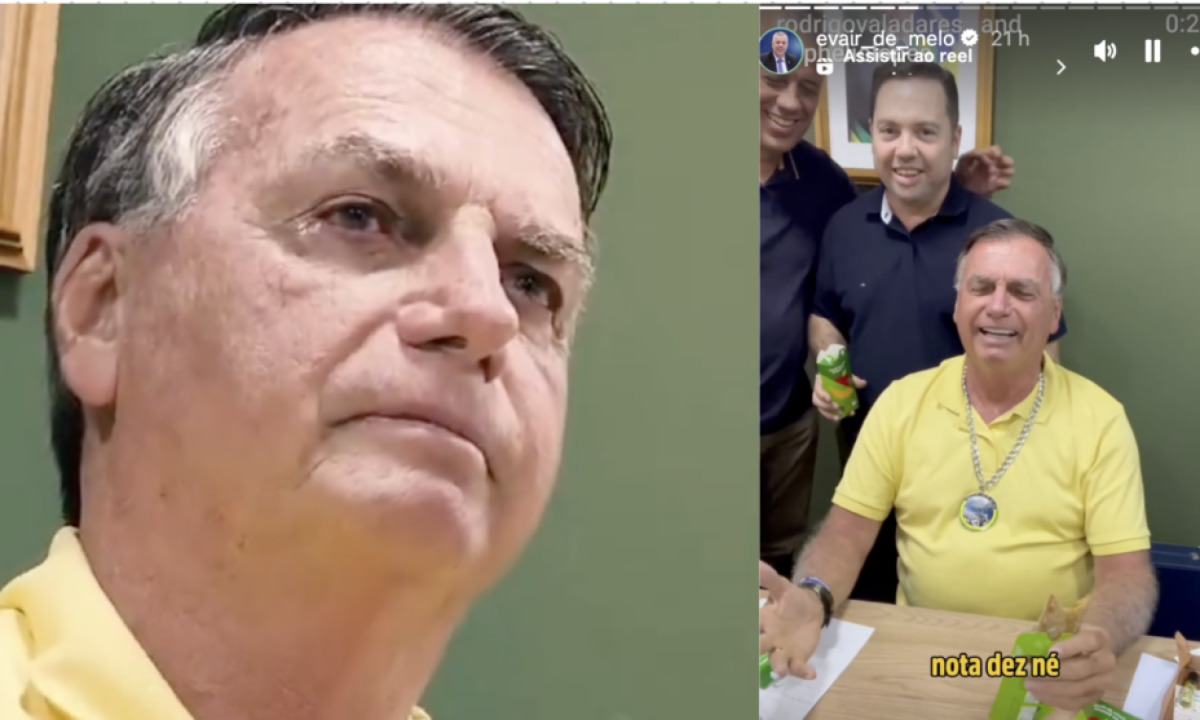 Bolsonaro chora e come MCDonalds na posse de Trump -  (crédito: Platobr)