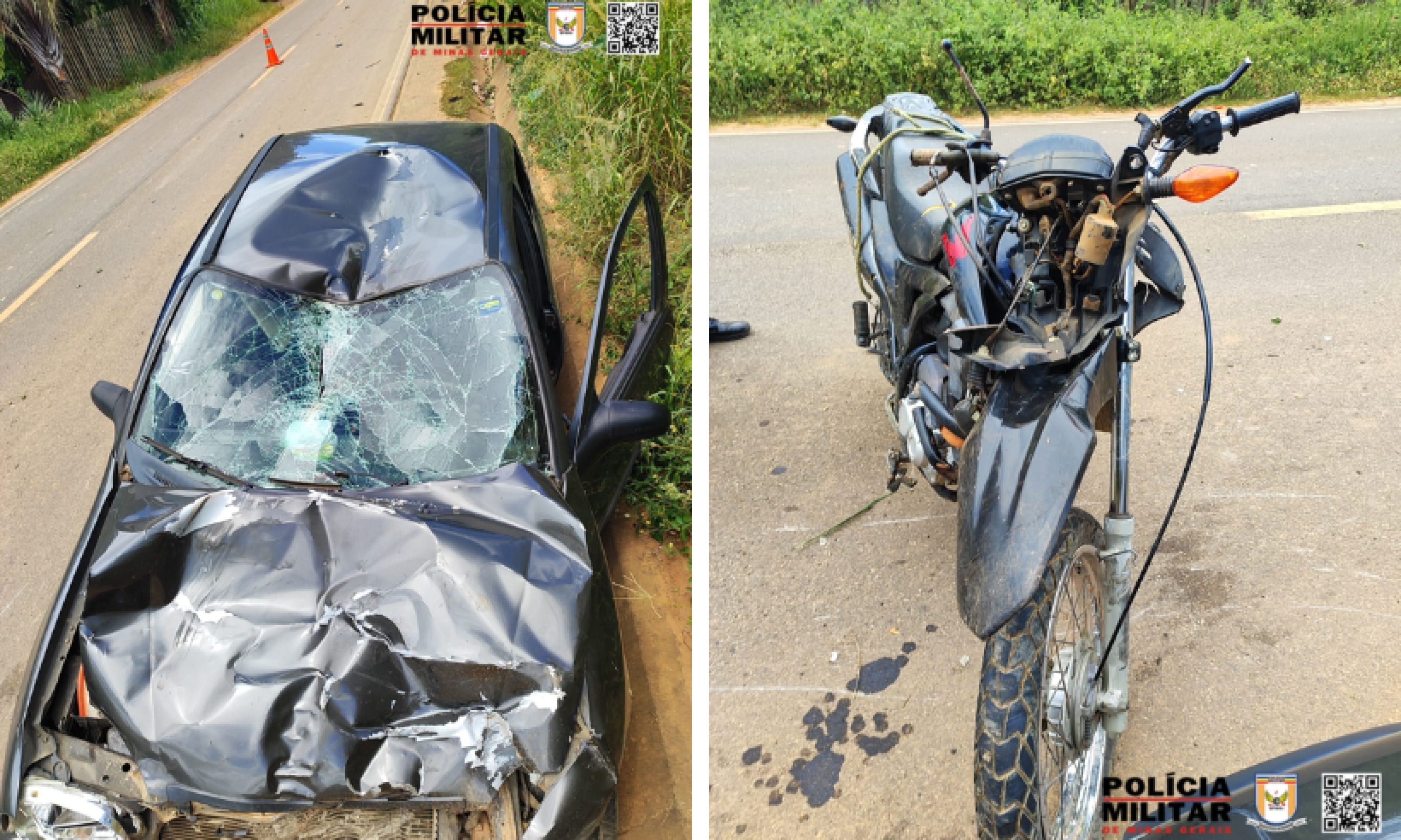 Motociclista com carteira suspensa morre em batida com carro