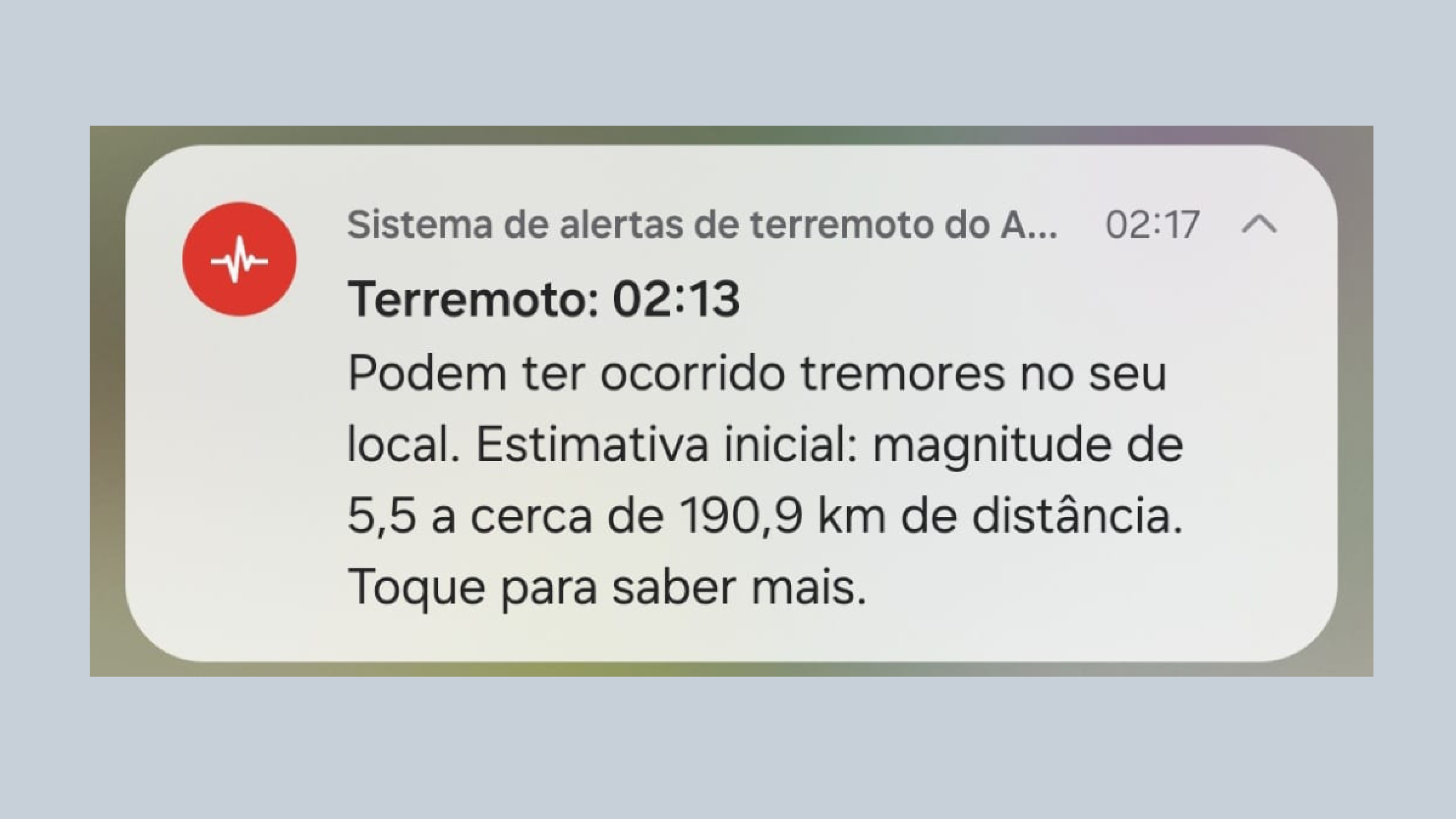 Alerta de terremoto: Google se pronuncia sobre aviso falso no Brasil