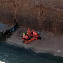 Bombeiros encontram corpo no leito do Ribeirão Arrudas, em BH - CBMMG / Divulgação