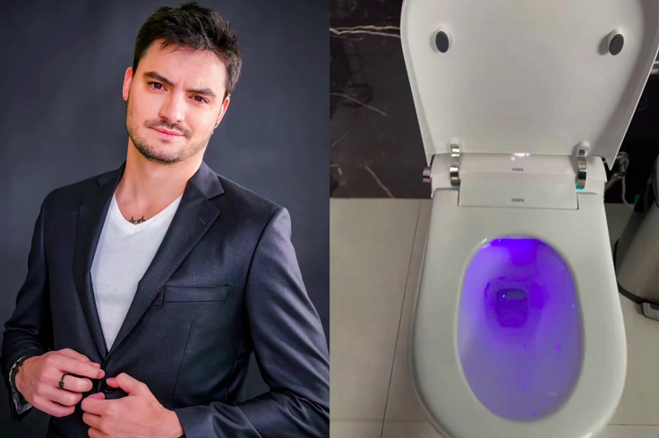 Privada tecnológica: Outro famoso que movimentou as opiniões na internet ao mostrar um item diferenciado foi o influenciador Felipe Neto e seu vaso sanitário autolimpante. -reprodução instagram