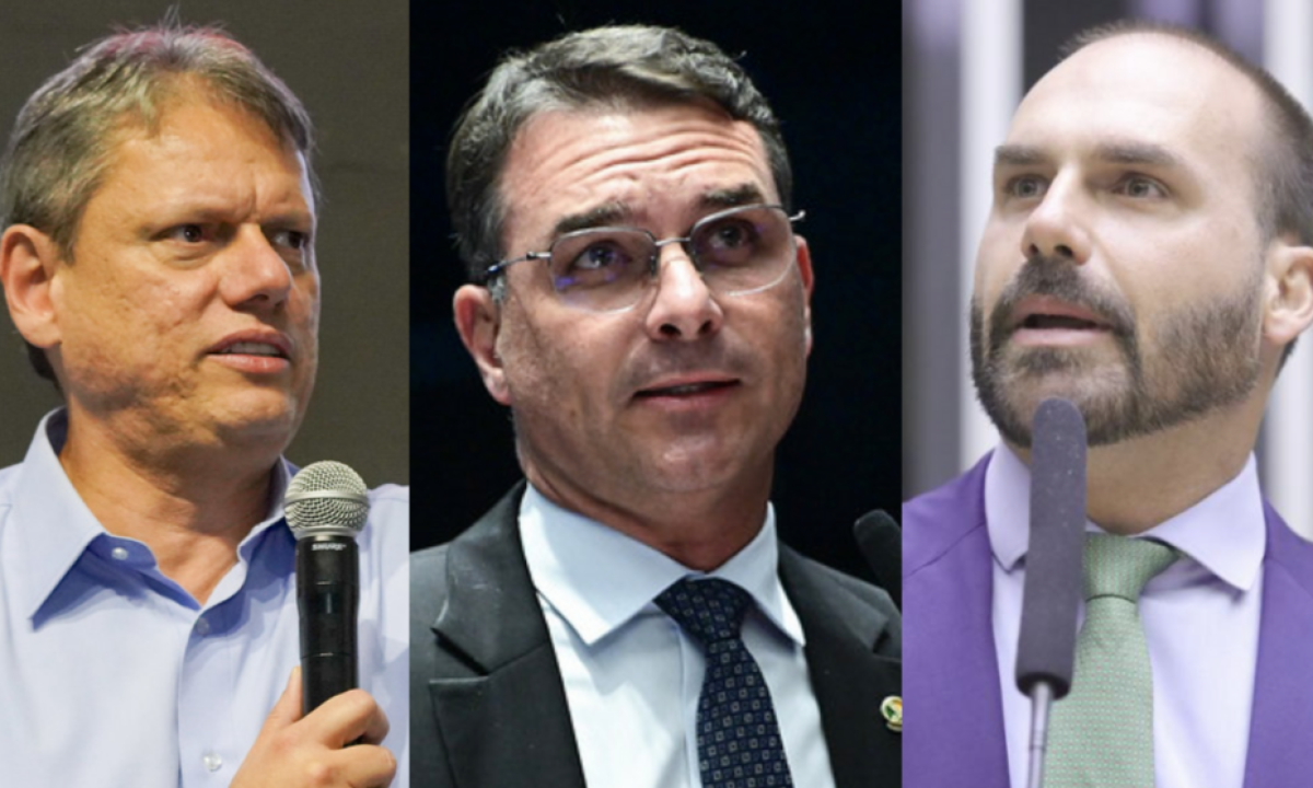 STF prefere Tarcísio e Flávio a Eduardo Bolsonaro em 2026 -  (crédito: Platobr)