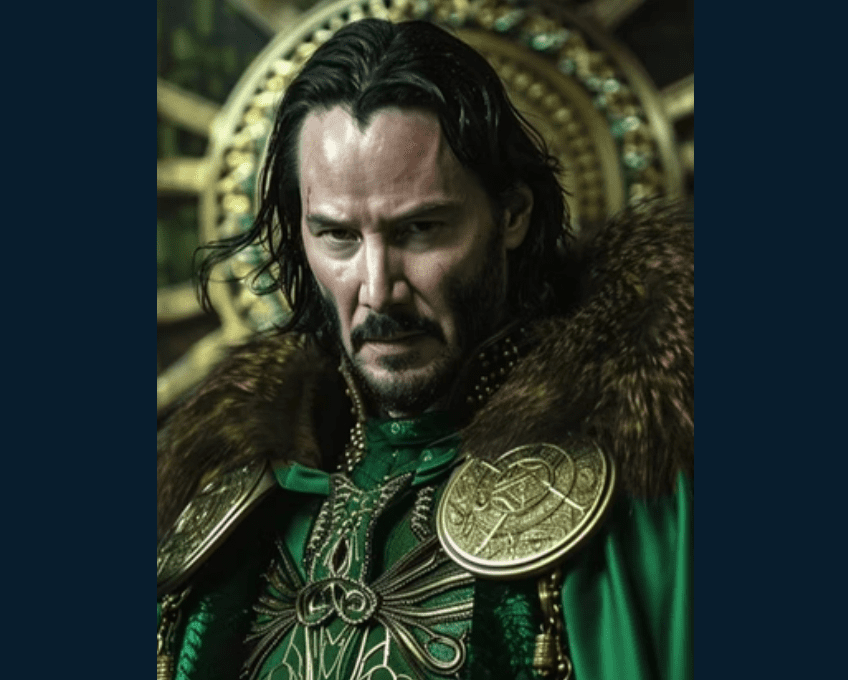 E que tal Keanu Reeves como Ra's Al Ghul, o homem que treinou Bruce Wayne e se voltou contra o herÃ³i Batman? - DivulgaÃ§Ã£o Esh-El