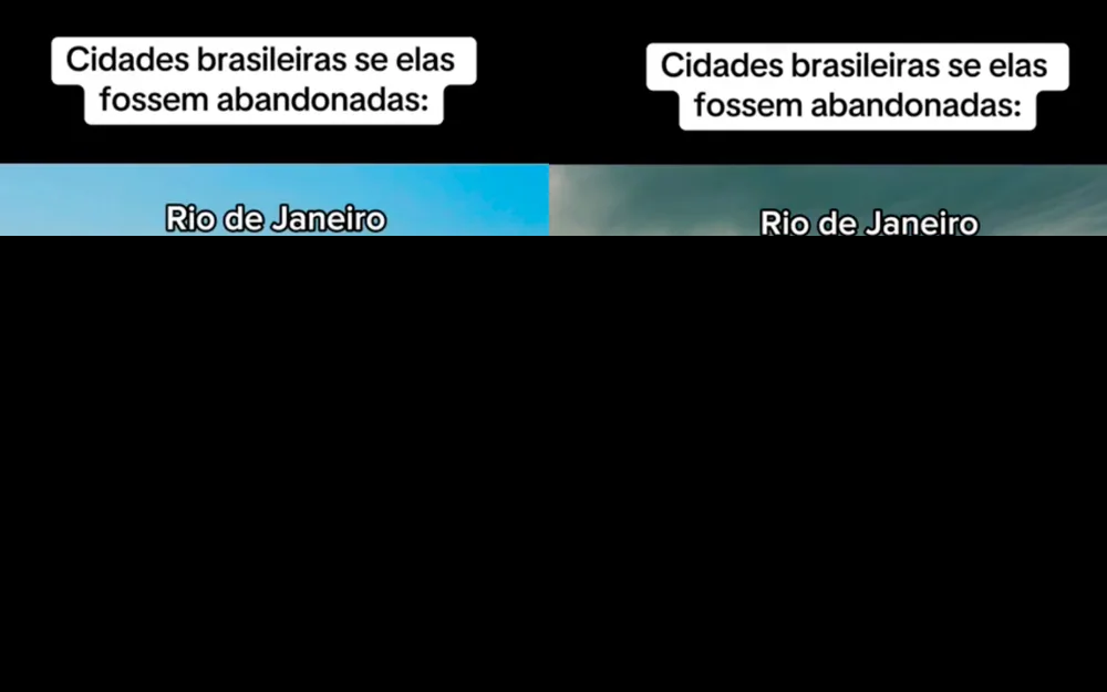 Tecnologia mostra como ficariam cidades brasileiras se fossem "abandonadas" - Reprodução/TikTok/@huiop