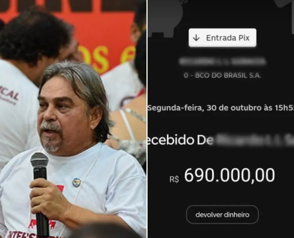 Trata-se do ex-presidente do Sindicato dos Bancários de Santos e Região, Ricardo Saraiva Big, que fez o PIX de R$ 690 mil por engano. Ele afirmou ao G1 que ficou 'apavorado' com o erro, achando que poderia ter perdido de vez o dinheiro para a compra de um imóvel. 