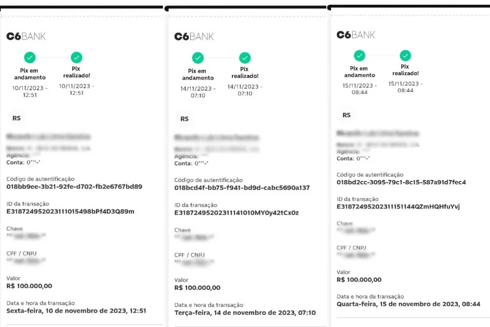 Na ocasião, o empresário chegou a pensar que fosse o valor do resgate de algum sequestro. Depois de 24 horas, foi até a agência do banco de origem da quantia para dar prosseguimento à devolução. 