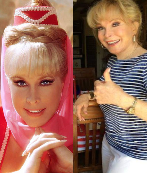 Barbara Eden - 93 anos - A atriz notabilizou-se no seriado de TV "Jeannie é um Gênio", nos anos 1960 e 1970. Ela também consolidou sua carreira como cantora, apresentando-se no começo da década de 1970, em Las Vegas, com muito sucesso.