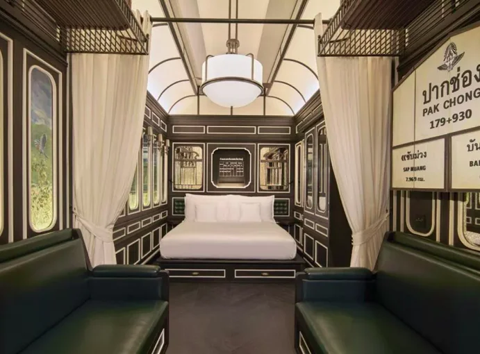 Resort na Tailândia faz sucesso com suítes montadas em vagões de trem