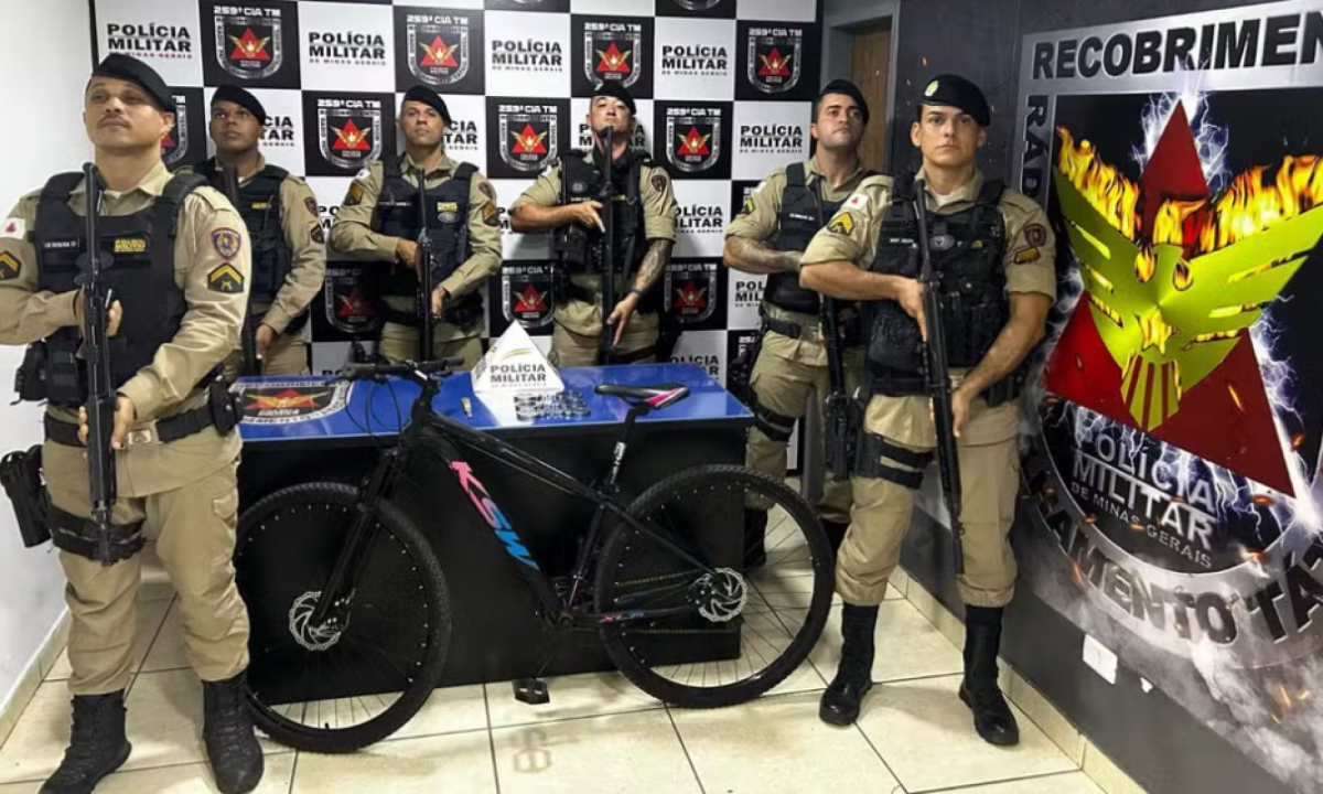 Adolescente tem bike roubada após negar dar R$ 0,50 a homem armado -  (crédito: DivulgaÃ§Ã£o / PMMG)