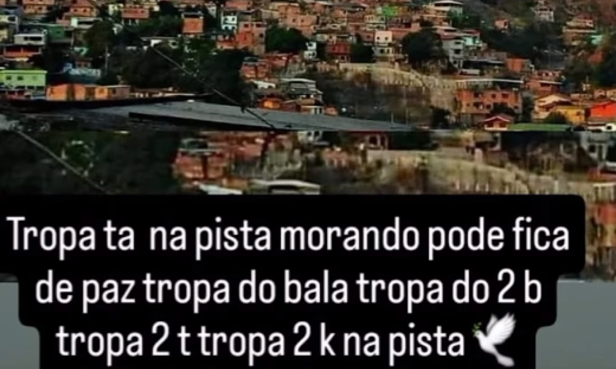 Mensagem, assinada pelo "Conselho Final do CV-MG", afirma que "guerra" começou depois que organizações menores não respeitaram novo comando -  (crédito: Redes Sociais / Reprodução)