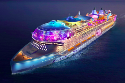 O concurso da World Cruise Awards 2024 elegeu o Icon of the Seas (Royal Caribbean) o melhor navio de cruzeiro do mundo. A premiação teve várias categorias.  -  (crédito: divulgação / royal caribbean)