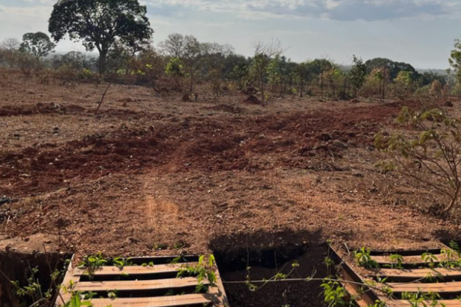 Outro ponto de vista das obras na estrada de Paracatu
