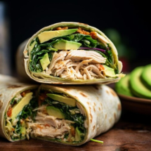 Wrap de frango com abacate e hortelã: uma receita leve, saudável e cheia de