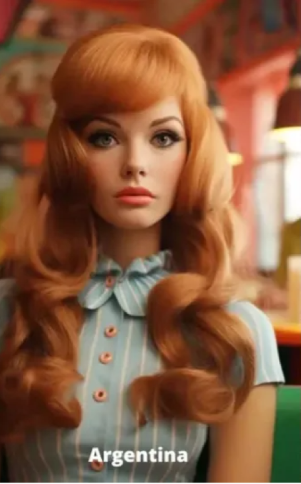 Essa seria a Barbie argentina, com cabelos ruivos e uma roupa que remete à cor azul claro da bandeira do país. -Divulgação