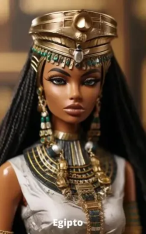 Não é nem necessário comentar sobre a excelência na diversidade da Barbie egípcia. Tom de pele, traços de fisionomia e perfeita caracterização de acessórios e vestimenta. -Divulgação