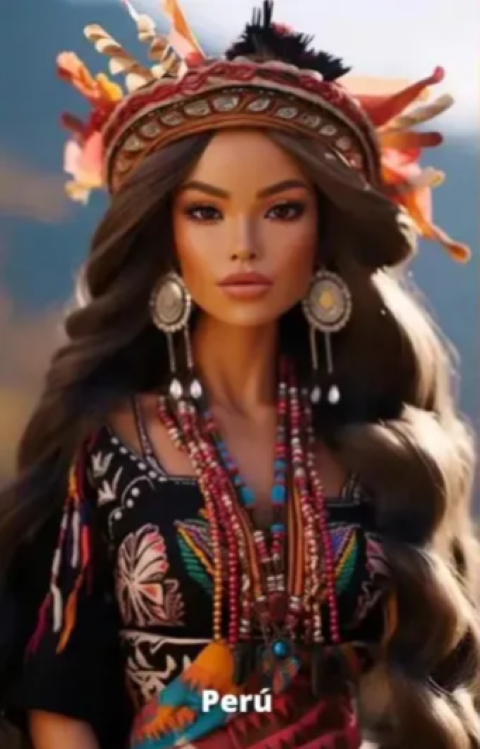 As vestimentas da Barbie peruana chamam a atenção, principalmente, pela detalhamento dos acessórios. -Divulgação