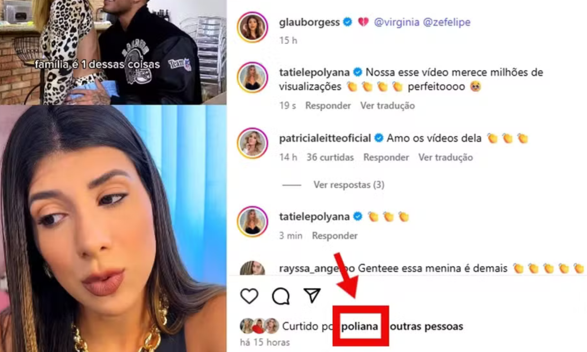 Poliana Rocha e Glau Borges - (crédito: Reprodução/Instagram) Poliana Rocha e Glau Borges - (crédito: Reprodução/Instagram)