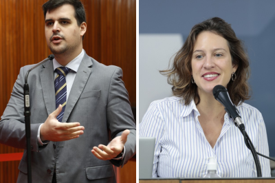 Bruno Engler (PL) e Bella Gonçalves (PSOL) protagonizaram os principais embates em plenário durante discussão da PEC do Nascituro -  (crédito: ALMG/REPRODUÇÃO)