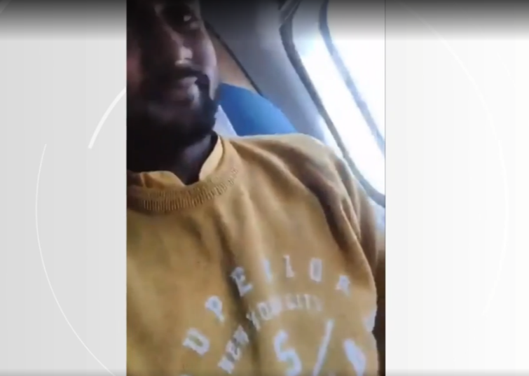 Segundo a BBC, o passageiro que fez a gravação foi o indiano Sonu Jaiswal. Ele e três amigos estavam fazendo uma viagem de passeio.  -Reprodução de vídeo redes sociais 