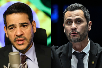 Jorge Messias, ministro da AGU, rebateu críticas feitas por Cleitinho e disse que ação no STF visa proteger aposentados vítimas de golpes -  (crédito: Marcelo Camargo/Agência Brasil e Andressa Anholete/Agência Senado)