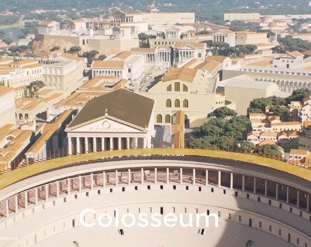 Durante essa visita, ele se deparou com uma maquete física representando Roma Antiga, o que o motivou a investir na criação de uma versão computadorizada.-reprodução Flyover Zone