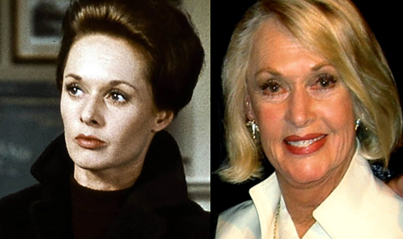 Tippi Hedren - Nasceu em 19/1/1930 em Minnesota (EUA). Não atua desde 2014. É lembrada pelo papel de Marnie no filme homônimo de Alfred Hitchcock. -Divulgação e domínio público montagem flipar