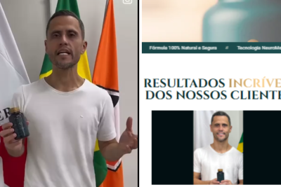 Prefeito de Divinópolis é denunciado por promover suplemento na prefeitura -  (crédito: Print do site de suplemento)