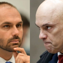 Eduardo pode provocar prisão de Bolsonaro ao burlar proibição do STF, diz Moraes