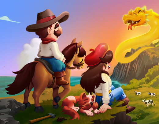 Inspirado no folclore brasileiro, 'Gaucho in The Grasslands' mistura vários gêneros de clássicos da Nintendo com um toque tupiniquim acompanhado de uma bombacha de respeito -  (crédito: Divulgação/Epopéia Games)