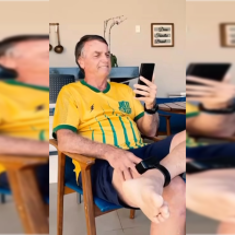 Bolsonaro exibe tornozeleira e manda recado para apoiadores   - Reprodução/Redes Sociais