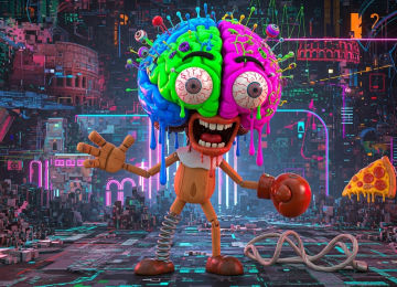 Entre a curiosidade e o Brain Rot -  (crédito: Imagem criada por inteligência artificial)