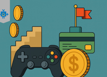 Ilustração de videogame ao lado de moedas de ouro e cartão de crédito, representando a gamificação da educação financeira e o aprendizado sobre dinheiro de forma divertida e digital -  (crédito: Reprodução Educando seu Bolso)
