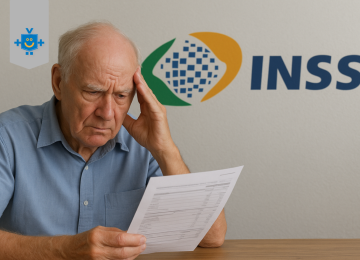Um idoso segura um extrato bancário com expressão de preocupação, simbolizando atenção aos descontos indevidos e reembolso do inss.
 -  (crédito: Reprodução Educando seu Bolso)
