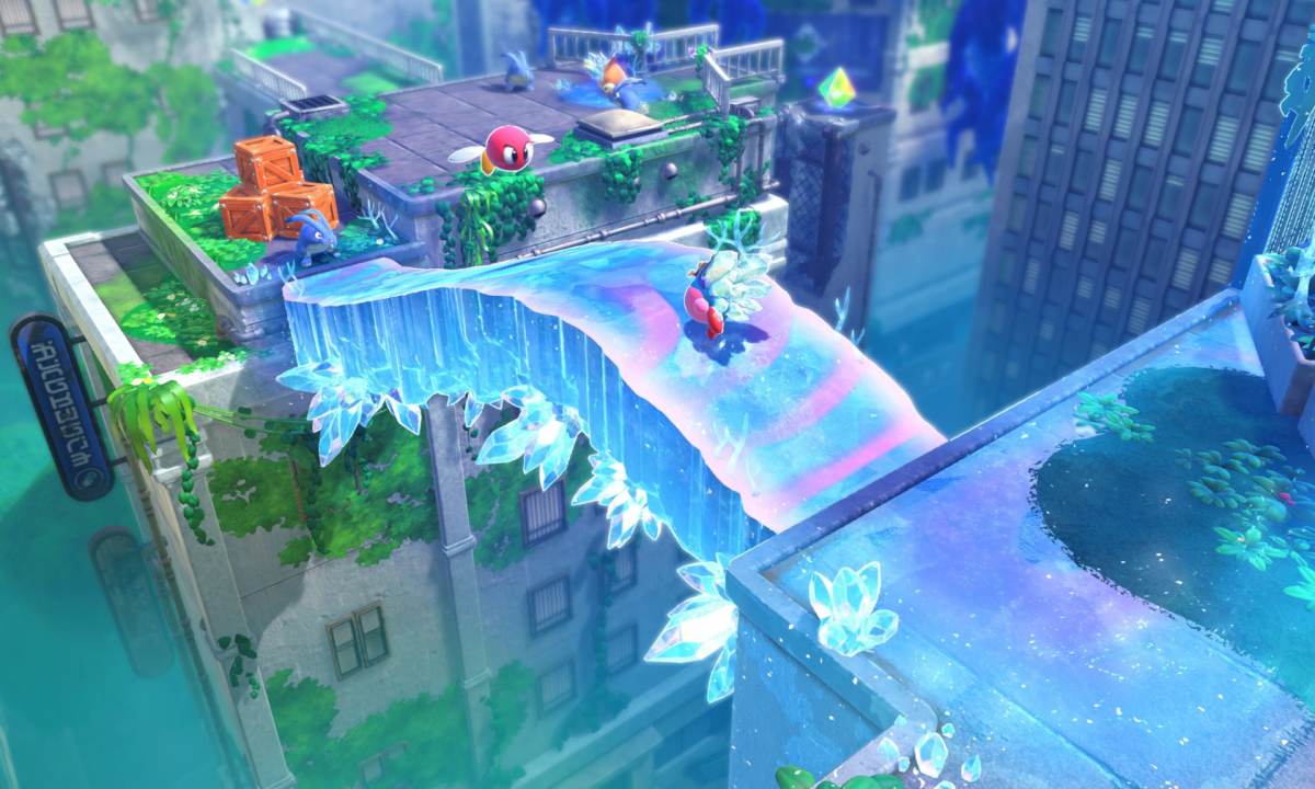 Kirby navega entre as fases salvando os Starries dos inimigos.