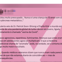 Teoria de ‘turbocâncer’ é desinformação e não tem base científica - Reprodução/Comprova