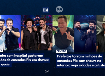 Internautas criticam gastos com shows pagos por emendas Pix -  (crédito: Reprodução/EM)