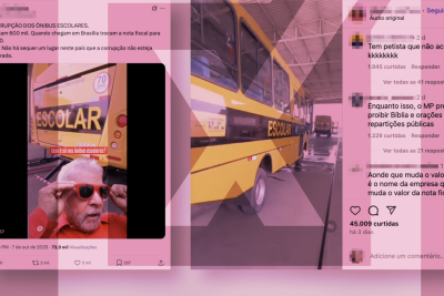 A publicação investigada foi compartilhada por perfis e páginas com forte viés político -  (crédito: Reprodução/Comprova)