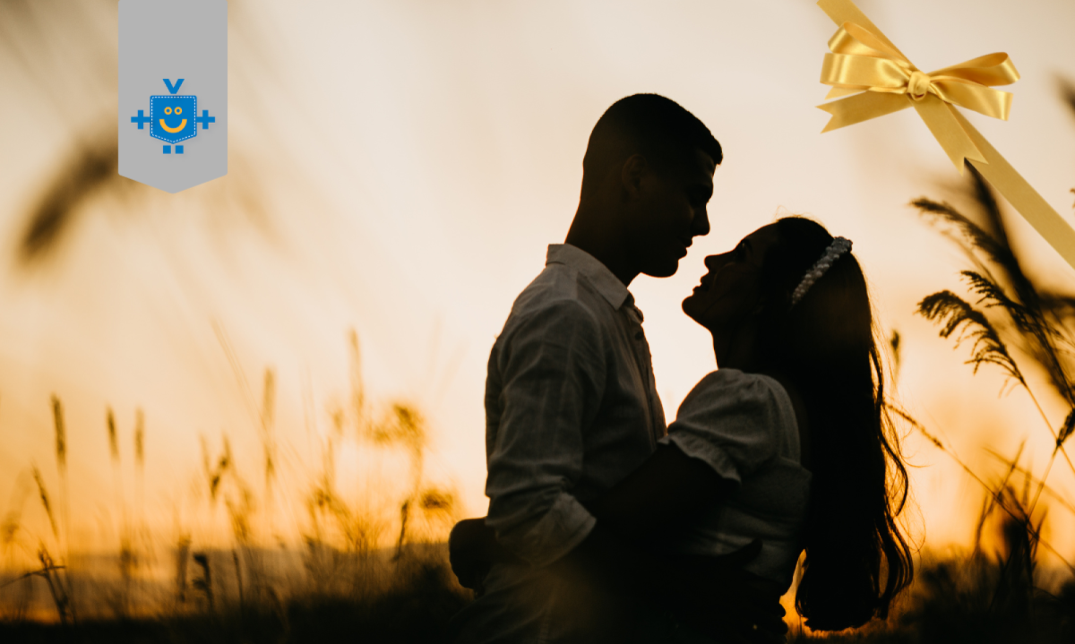 Imagem de um casal em uma paisagem no por do sol simbolizando o sucesso de um curso de finanças para casais na vida a dois.  -  (crédito: Reprodução Educando seu Bolso)
