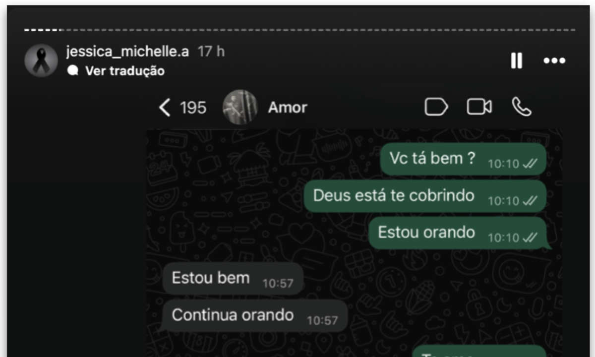 Troca de mensagens entre a esposa e o policial baleado durante a opera&ccedil;&atilde;o