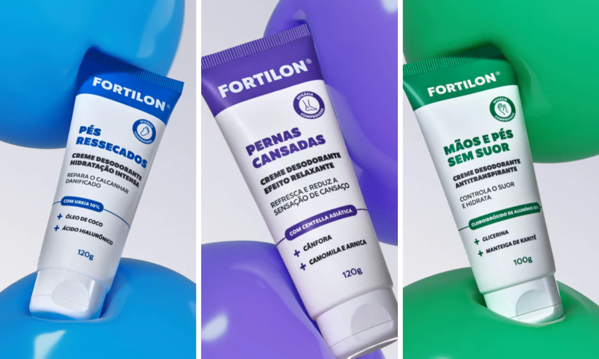 Fortilon, marca do grupo Dailus, que já tinha lançado produtos focados nas saúdes das unhas, agora aposta em cuidados para os pés