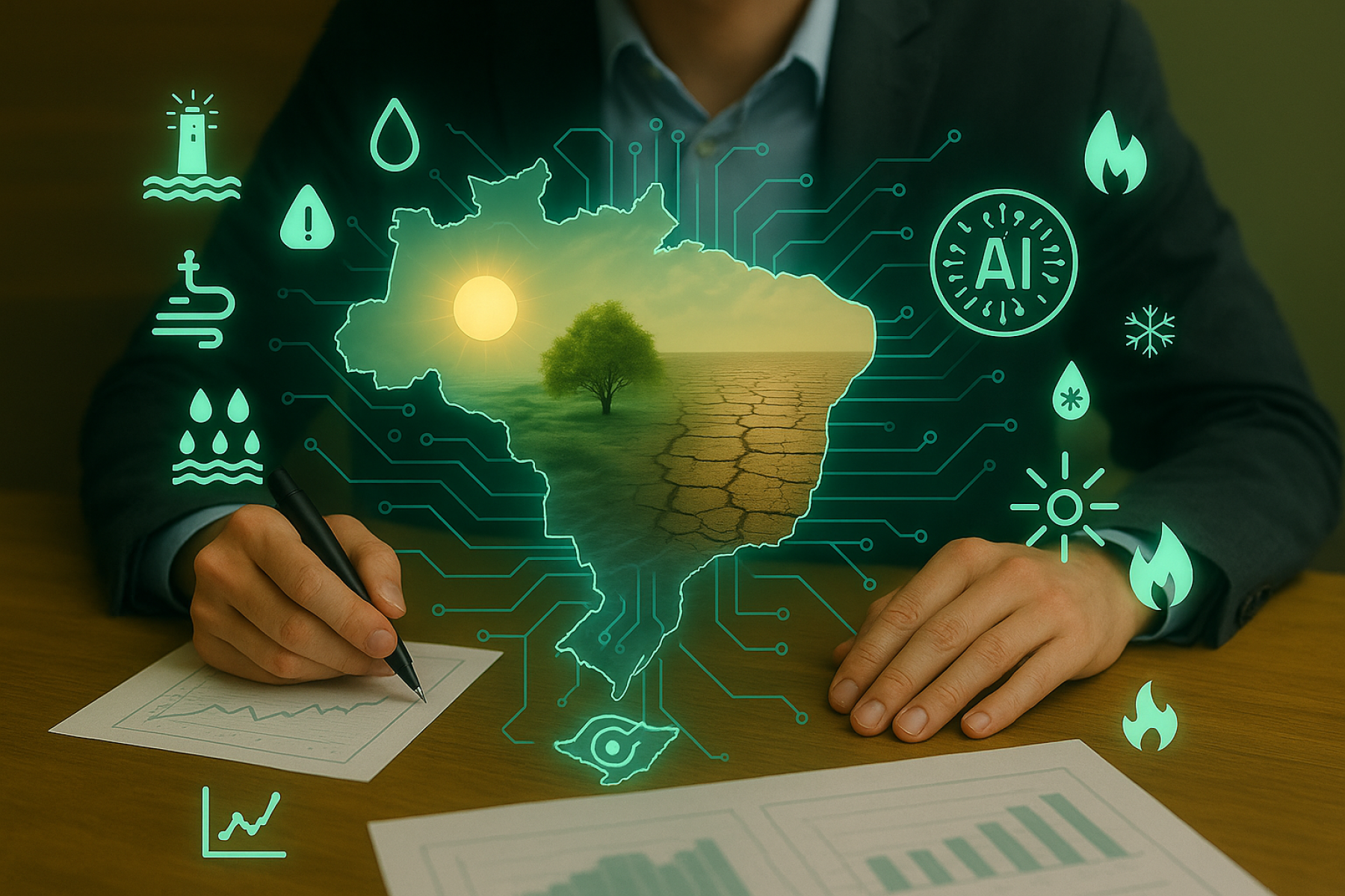 IBRACEM lança modelo de avaliação de risco climático com IA - DINO