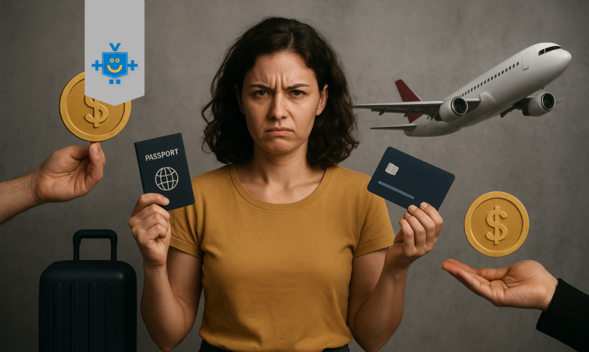 Mulher jovem usando o celular enquanto verifica taxas de câmbio em sua conta internacional. -  (crédito: Reprodução Educando Seu Bolso)