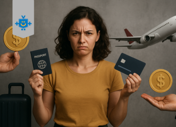 Mulher jovem usando o celular enquanto verifica taxas de câmbio em sua conta internacional. -  (crédito: Reprodução Educando Seu Bolso)